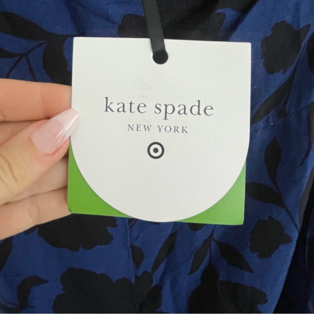 Kate spade blue black floral one shoulder jumpsuit - Picture 8 of 11